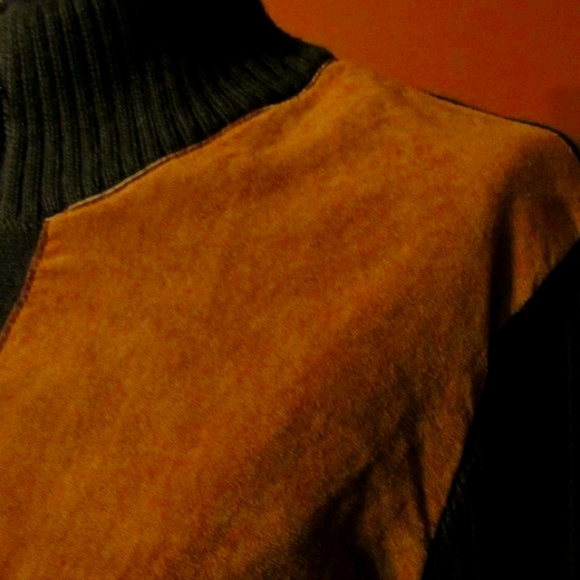 🦊 Vintage Genuine Suede Tan & Chocolate Brown Jacket - M - Picture 7 of 16